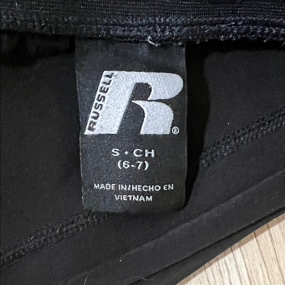 Russell Boys Size Small (6-7) Black Athletic Jogger Pants with Zipper Ankles - Picture 2 of 5